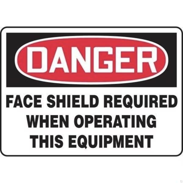 Accuform OSHA DANGER SAFETY SIGN FACE SHIELD MPPE015VP MPPE015VP - main
